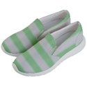 Bold Stripes Soft Green Women s Lightweight Slip Ons View2