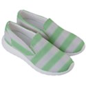 Bold Stripes Soft Green Women s Lightweight Slip Ons View3