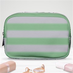 Bold Stripes Soft Green Make Up Pouch (small)