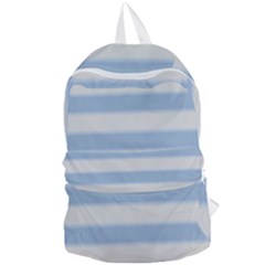 Bold Stripes Soft Blue Foldable Lightweight Backpack by BrightVibesDesign