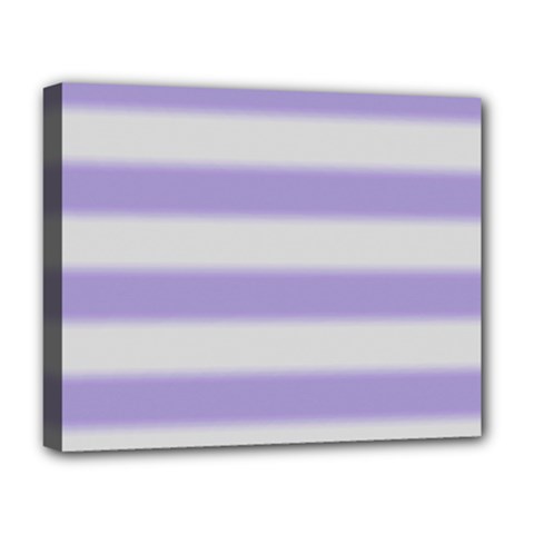 Bold Stripes Soft Purple Pattern Deluxe Canvas 20  X 16  (stretched) by BrightVibesDesign