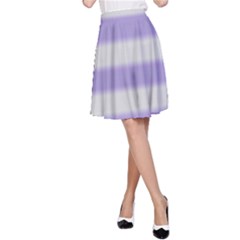 Bold Stripes Soft Purple Pattern A-line Skirt by BrightVibesDesign