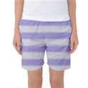 Bold Stripes Soft Purple Pattern Women s Basketball Shorts View1