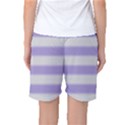 Bold Stripes Soft Purple Pattern Women s Basketball Shorts View2