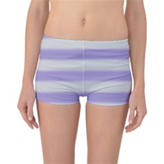 Bold Stripes Soft Purple Pattern Reversible Boyleg Bikini Bottoms by BrightVibesDesign