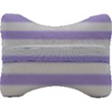 Bold Stripes Soft Purple Pattern Velour Seat Head Rest Cushion View2