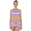 Bold Stripes Soft Purple Pattern Criss Cross Bikini Set View1