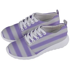 Bold Stripes Soft Purple Pattern Men s Lightweight Sports Shoes by BrightVibesDesign