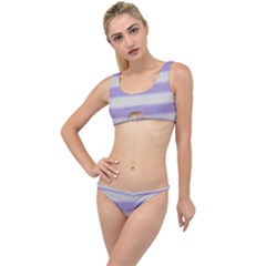 Bold Stripes Soft Purple Pattern The Little Details Bikini Set by BrightVibesDesign