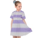 Bold Stripes Soft Purple Pattern Kids  Sailor Dress View1