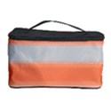 Bold Stripes Orange pattern Cosmetic Storage View1