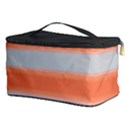 Bold Stripes Orange pattern Cosmetic Storage View3