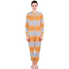 Bold Stripes Yellow Pattern Onepiece Jumpsuit (ladies)  by BrightVibesDesign