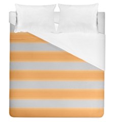 Bold Stripes Yellow Pattern Duvet Cover (queen Size) by BrightVibesDesign