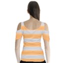 Bold Stripes Yellow pattern Butterfly Sleeve Cutout Tee  View2