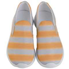 Bold Stripes Yellow Pattern Men s Lightweight Slip Ons by BrightVibesDesign