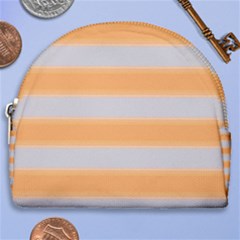 Bold Stripes Yellow Pattern Horseshoe Style Canvas Pouch