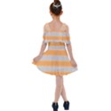 Bold Stripes Yellow pattern Kids  Shoulder Cutout Chiffon Dress View2