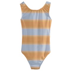 Bold Stripes Yellow Pattern Kids  Cut-out Back One Piece Swimsuit by BrightVibesDesign