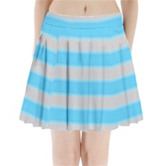 Bold Stripes Turquoise Pattern Pleated Mini Skirt by BrightVibesDesign