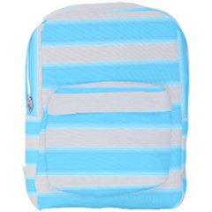 Bold Stripes Turquoise Pattern Full Print Backpack by BrightVibesDesign