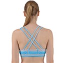 Bold Stripes Turquoise pattern Back Weave Sports Bra View2