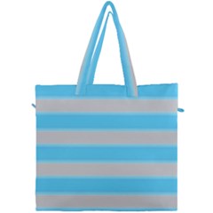 Bold Stripes Turquoise Pattern Canvas Travel Bag by BrightVibesDesign