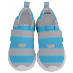 Bold Stripes Turquoise Pattern Velcro Strap Shoes by BrightVibesDesign