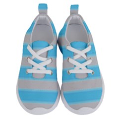 Bold Stripes Turquoise Pattern Running Shoes by BrightVibesDesign