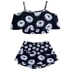 Donuts Pattern Kids  Off Shoulder Skirt Bikini by Valentinaart