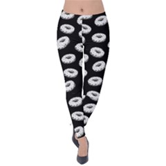 Donuts Pattern Velvet Leggings by Valentinaart