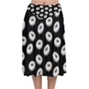 Donuts pattern Velvet Flared Midi Skirt View1