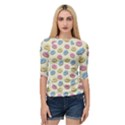 Donuts pattern Quarter Sleeve Raglan Tee View1