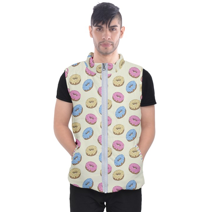 Donuts pattern Men s Puffer Vest