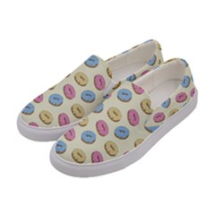 Donuts Pattern Women s Canvas Slip Ons by Valentinaart