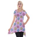 Donuts pattern Short Sleeve Side Drop Tunic View1