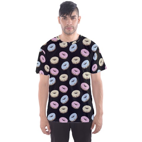 Donuts Pattern Men s Sports Mesh Tee by Valentinaart