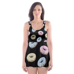 Donuts Pattern Skater Dress Swimsuit by Valentinaart