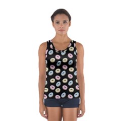 Donuts Pattern Sport Tank Top  by Valentinaart