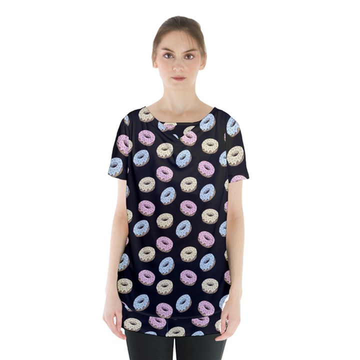 Donuts pattern Skirt Hem Sports Top