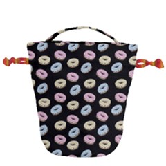 Donuts Pattern Drawstring Bucket Bag by Valentinaart