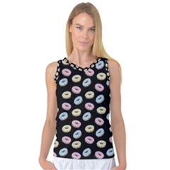 Donuts Pattern Women s Basketball Tank Top by Valentinaart