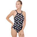 Donuts pattern High Neck One Piece Swimsuit View1