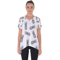 Pineapple Pattern Cut Out Side Drop Tee by Valentinaart