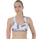 Pineapple pattern Criss Cross Racerback Sports Bra View1