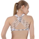 Pineapple pattern Criss Cross Racerback Sports Bra View2