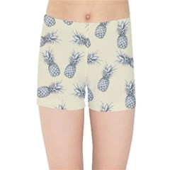 Pineapple Pattern Kids Sports Shorts by Valentinaart