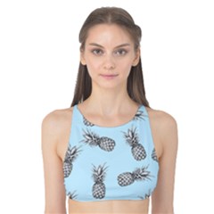 Pineapple Pattern Tank Bikini Top by Valentinaart