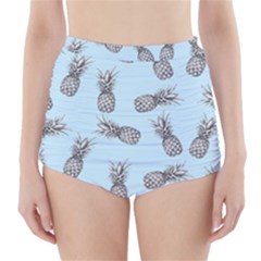 Pineapple Pattern High-waisted Bikini Bottoms by Valentinaart