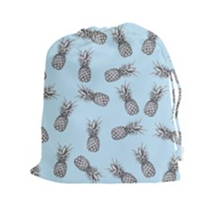 Pineapple Pattern Drawstring Pouch (xxl) by Valentinaart